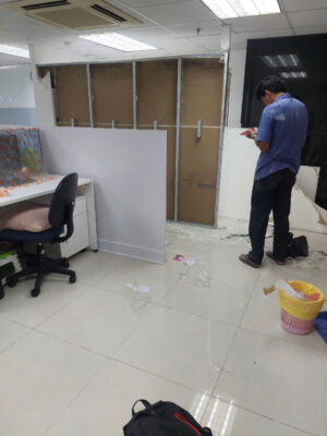 Thi công vách thạch cao